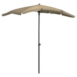 Garden Parasol Taupe Polyester, Steel 200x130 cm Tiltable 315554