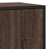 Sideboard Brown Oak 35,5x35x76 cm Engineered Wood and Metal 848943