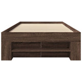 Bed Frame without Mattress Brown Oak 90x190 cm Single Engineered Wood 3295526