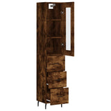 Highboard Smoked Oak 34,5x34x180 cm Engineered Wood 3199254