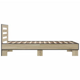 Bed Frame without Mattress Sonoma Oak 75x190 cm Small Single 845658