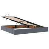 Storage Bed with Mattress Dark Grey 200 x 200 cm Velvet 3370119
