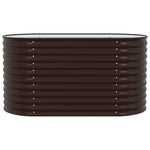 Garden Raised Bed Brown 160 x 80 x 81 cm Steel 42008135