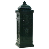 Pillar Letterbox Green Cast aluminium Large Decorative Inlays 43890