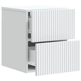 Wall-Mounted Bedside Cabinet 2 pcs White 33 x 34.5 x 40 cm 898466