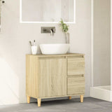 Bathroom Cabinet Sonoma Oak 65x33x60 cm Engineered Wood 847406