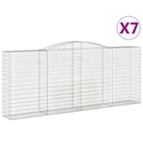 Arched Gabion Baskets 7 pcs 400x50x160/180 cm Galvanised Iron 3147040