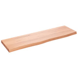Wall Shelf Light Brown 100x30x cm Treated Solid Wood Oak 363681