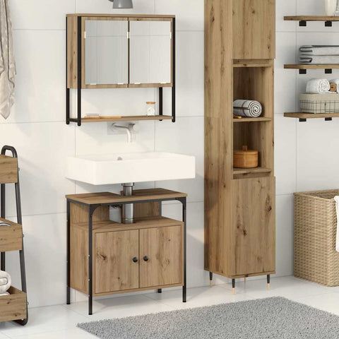 Bathroom Furniture Set with Storage 2 pcs Brown 60 x 30 x 60 cm 3334320