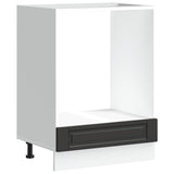 Oven Cabinet Porto Black Engineered Wood 853998