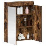 Bathroom Mirror Cabinet TULUM Smoked Oak 60 x 16.5 x 78 cm 880366