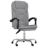 Reclining Office Chair Light Grey Fabric 349809