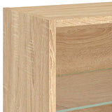 8 Piece TV Wall Units with LED Sonoma Oak Engineered Wood 3216670