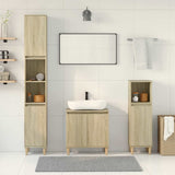 3 Piece Bathroom Furniture Set Sonoma Oak Engineered Wood 3307670