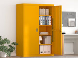Storage Cabinet Mustard Yellow 90 x 40 x 180 cm Steel 3406169