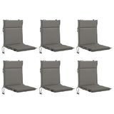 Low Back Chair Cushion GEMERT 6 pcs 100% Polyester Grey 946473