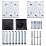 WPC Fence Set 2 Square + 1 Slanted 446x186 cm Grey 3053234