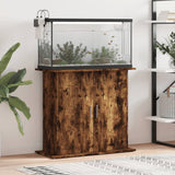 Aquarium Stand Smoked Oak 81x36x73 cm Engineered Wood 833604
