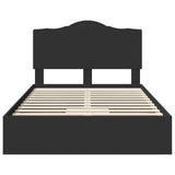 Storage Bed with Headboard Black 120 x 200 cm Engineered Wood 3413521