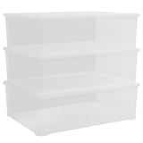 Plastic Storage Boxes 3 pcs 25 L Stackable 154988