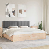 Bed Frame with Upholstered Headboard Dark Grey 200 x 200 cm 3398210