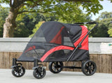 Easy Folding Pet Stroller for Large Dogs with 4 Big Wheels, Shock Absorb Frame, Safety Leashes, T3398P349609