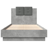 Bed Frame Concrete Grey Engineered wood Small Single Bed Frame 3210069