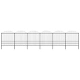 Garden Fence with Spear Top Steel 1070x200 cm Black 277753