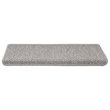 Stair Mats Self-adhesive Sisal-Look 30 pcs 65x21x4 cm Silver 3365883