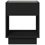 ZNTS Coffee Table with Infinity LED Black 40x40x50 cm 847645