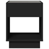 ZNTS Coffee Table with Infinity LED Black 40x40x50 cm 847645