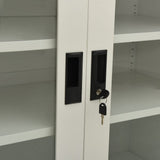 Office Cabinet Light grey Steel, tempered glass Standard 335931
