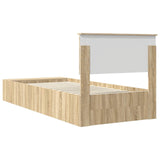 Bed Frame with Shelf Sonoma Oak 75 x 190 cm Engineered Wood 3408419