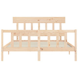 Bed Frame without Mattress King Size Solid Wood Pine 3193341