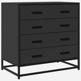 Drawer Cabinet Black 70x41x70 cm Engineered Wood 849079