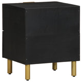 Bedside Cabinet Black 40x33x46 cm Solid Wood Mango 4017646