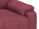Massage Chair Wine Red Fabric 348123