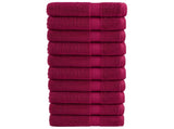 Premium Hand Towels "SOLUND" 10 pcs Bordeaux 50x100 cm 600 gsm 137211