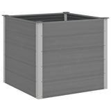 Garden Raised Bed WPC 100x100x91 cm Grey 43606