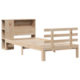 Bookcase Bed without Mattress 90x200cm Solid Wood Pine 3322733