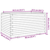 Garden Planter Wax Brown 90x60x49.5 cm Solid Wood Pine 3282566