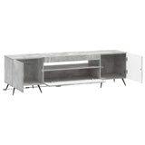 LED TV Cabinet Concrete Grey Engineered Wood 897568