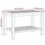 Coffee Table Brown 70 x 40 x 45 cm Solid teak wood 42002308