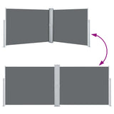 Retractable Side Awning Anthracite 140x1000 cm 48486
