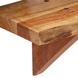 Wall Shelf Set of 2 Natural wood Solid acacia wood Medium 247927