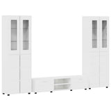 TV Cabinet Set FLORIN 3 pcs High Gloss White Engineered Wood 3397998