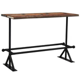 ZNTS Bar Table Solid Reclaimed Wood Multicolour 150x70x107 cm 245388