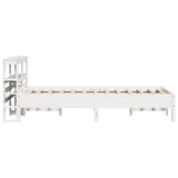 Bed Frame without Mattress White 90x190 cm Single Solid Wood Pine 3306169