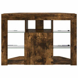 Corner LED TV Cabinet Smoked Oak 100x40x68cm Engineered Wood 889790