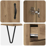 Highboard 2 pcs Artisan Oak Engineered Wood and Glass 3415852